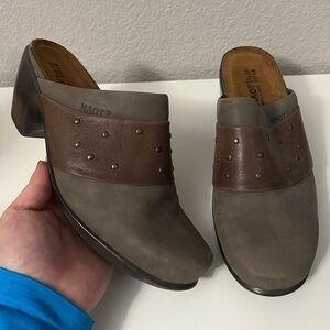 Naot | Appeal Studded Clogs Olive‎ Green/Brown Sz 37/6